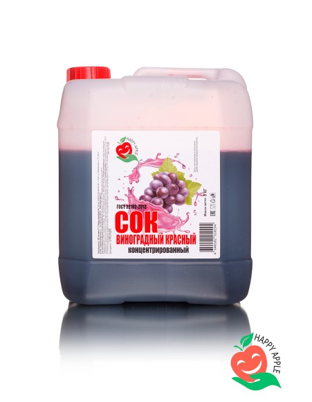 Сок виноград красный концентрированный канистра 5 кг 