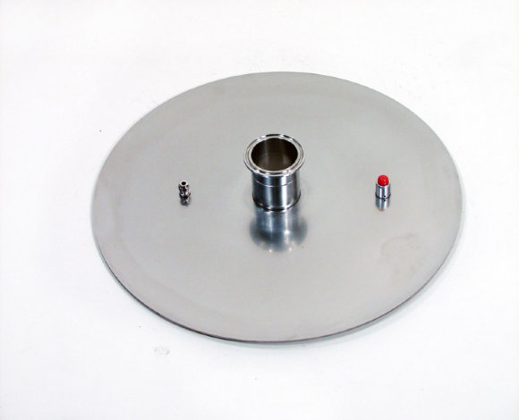 Диск стальной толщина 1,2 мм для котла 21 л, в комплекте клапан давления, нипель М8, кламп 1,5" 