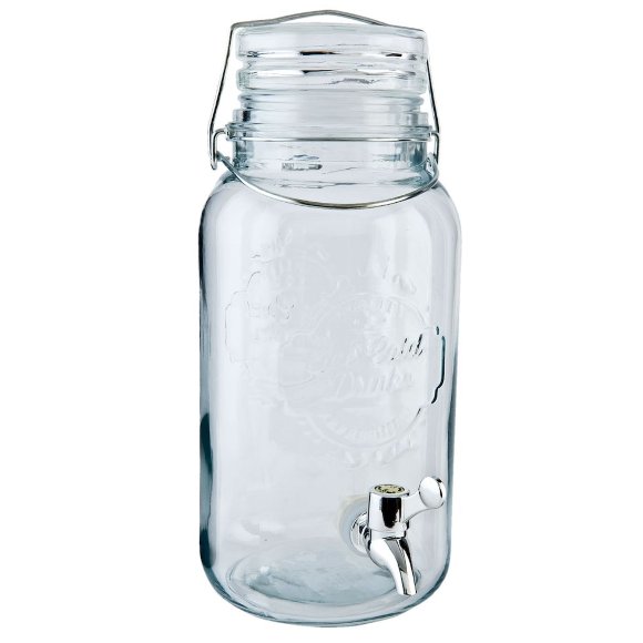Бутылка стеклянная «Лимонадница» 3800 мл. (широкое горло+кран) 