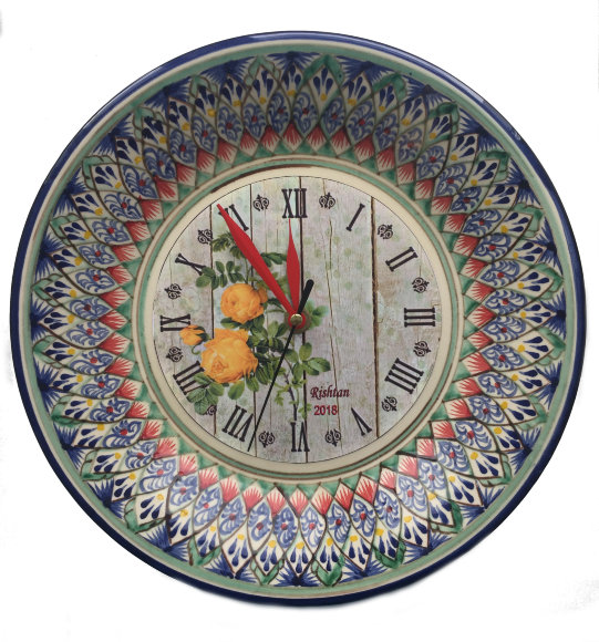 Узбекская тарелка Часы