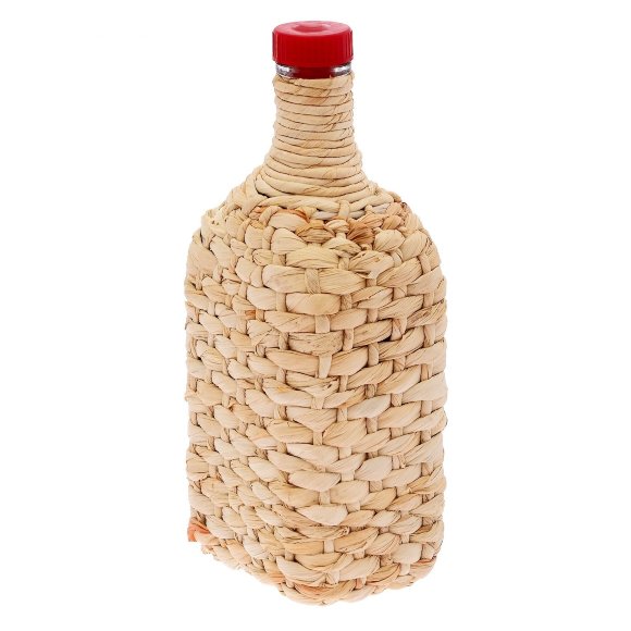 Бутылка стеклянная «Штоф» 1200 мл. оплетенная листями кукурузы 
