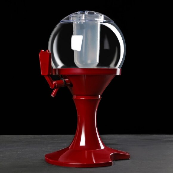 Башня пивная 3 литра "Сфера", цвет красный 